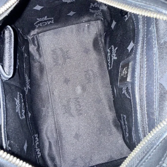 MCM Black Satchel with Silver Accents - Picture 8 of 13